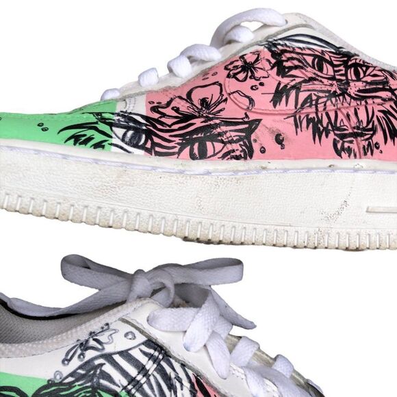 Custom Air Force 1 Low 'Tiger Print' Size 6 - Picture 11 of 16